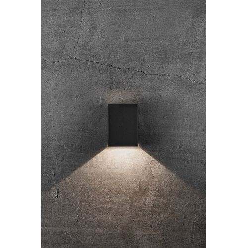 Applique Murale Fold 10 Aluminium Noir, H.14.9 - Ip54 - LED Module / Extérieur