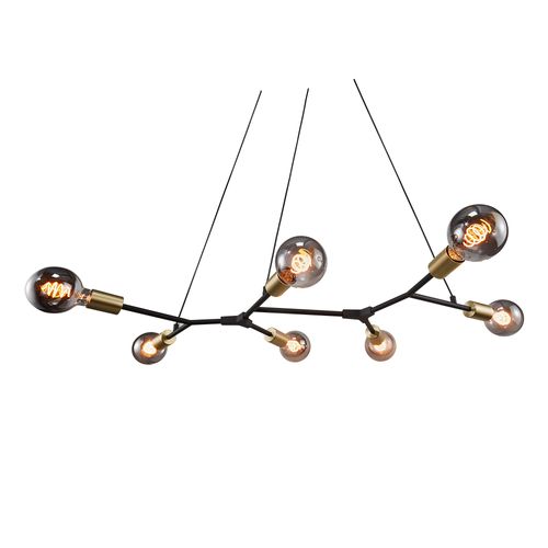 Suspension Josefine 7-spot Métal Noir, H.4.4 - Ip20 - E27 / Intérieur