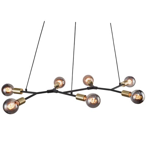 Suspension Josefine 7-spot Métal Noir, H.4.4 - Ip20 - E27 / Intérieur