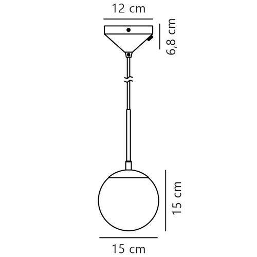 Suspension Grant 15 Verrerie Laiton, H.29 - Ip20 - E14 / Intérieur
