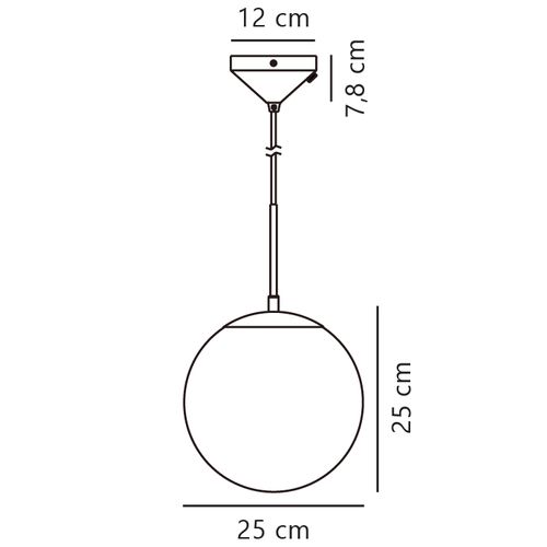 Suspension Grant 25 Verrerie Laiton, H.40 - Ip20 - E27 / Intérieur