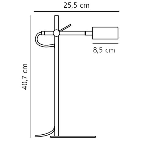 Lampe à Poser Clyde  Métal Noir, H.40.7 - Ip20 - LED Module / Intérieur