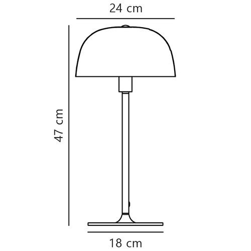 Lampe à Poser Cera  Métal Laiton, H.47 - Ip20 - E14 / Intérieur