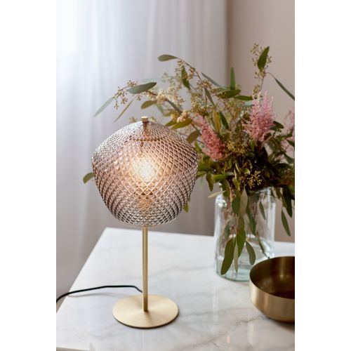 Lampe à Poser Orbiform Verrerie Laiton, H.46.8 - Ip20 - E27 / Intérieur