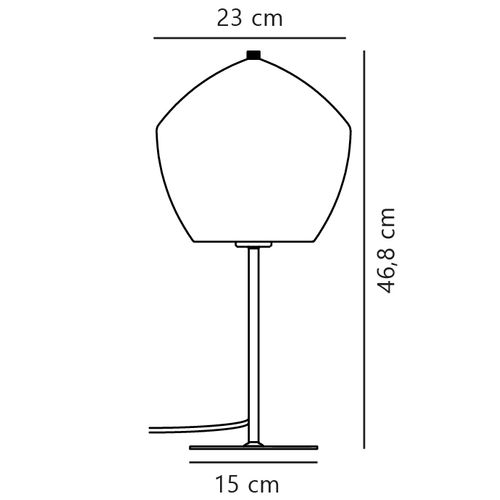 Lampe à Poser Orbiform Verrerie Laiton, H.46.8 - Ip20 - E27 / Intérieur