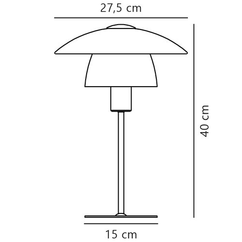 Lampe à Poser Verona  Verrerie Noir, H.40 - Ip20 - E27 / Intérieur