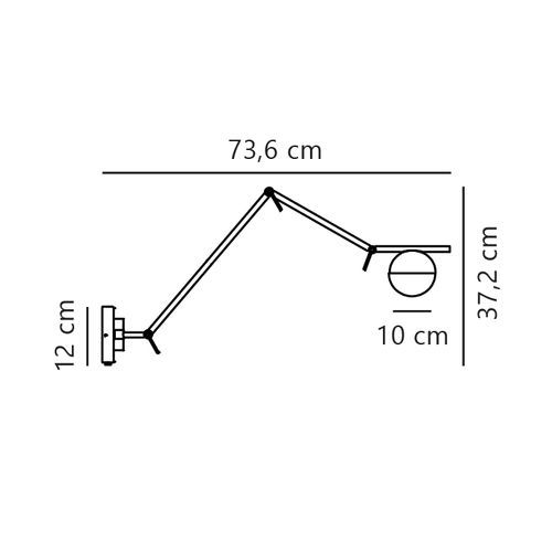 Applique Murale Contina Métal Noir, H.37.2 - Ip20 - G9 / Intérieur