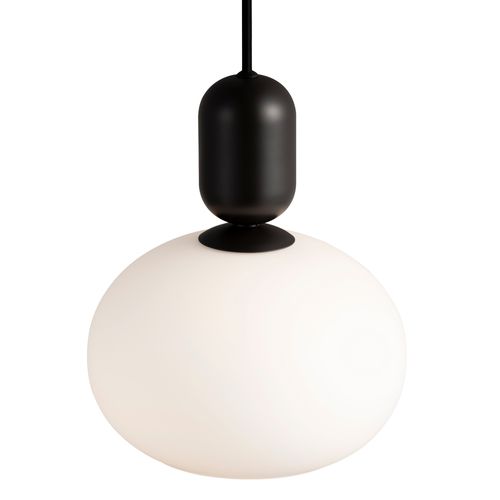 Suspension Notti 20 Verrerie Noir, H.23.8 - Ip20 - E27 / Intérieur