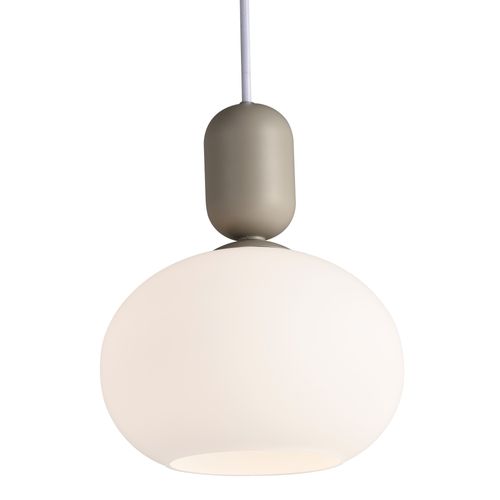 Suspension Notti 20 Verrerie Gris, H.23.8 - Ip20 - E27 / Intérieur