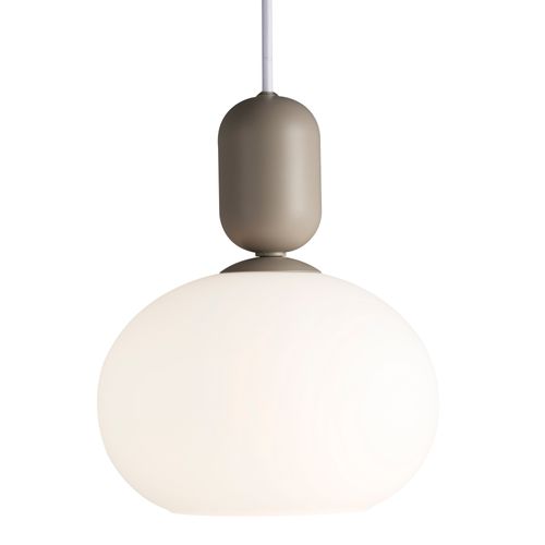 Suspension Notti 20 Verrerie Gris, H.23.8 - Ip20 - E27 / Intérieur