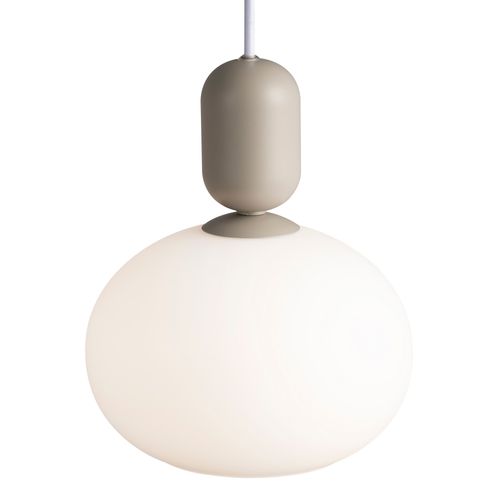 Suspension Notti 20 Verrerie Gris, H.23.8 - Ip20 - E27 / Intérieur