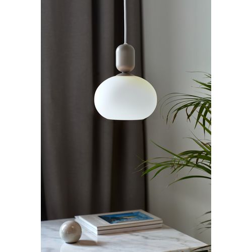Suspension Notti 20 Verrerie Gris, H.23.8 - Ip20 - E27 / Intérieur