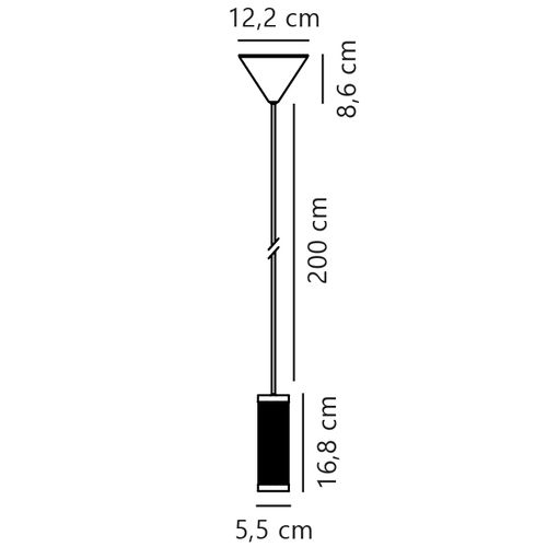 Suspension Galloway Métal Noir/laiton, H.16.8 - Ip20 - E27 / Intérieur