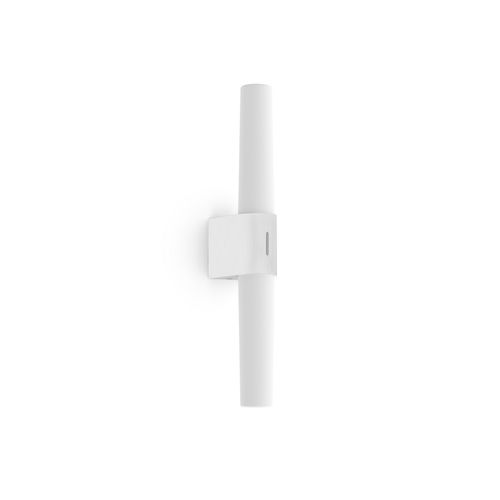 Applique Murale Helva Double Basic Matière Plastique Blanc, H.5.7 - Ip44 - LED Module / Intérieur