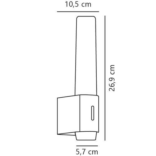 Applique Murale Helva Double Basic Matière Plastique Blanc, H.5.7 - Ip44 - LED Module / Intérieur