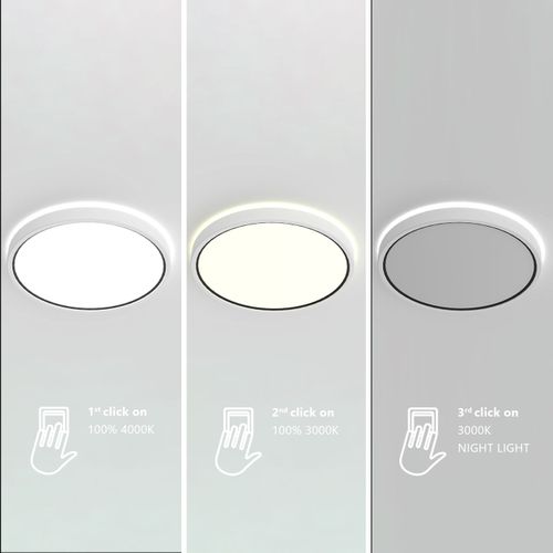 Plafonnier Noxy Matière Plastique Blanc Moodmaker™ - Ip44 - LED Module / Intérieur