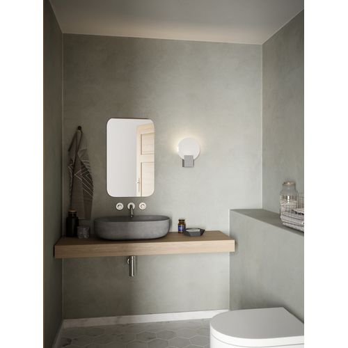 Applique Murale Hester  Matière Plastique Blanc, H.25.5 - Ip44 - LED Module / Intérieur