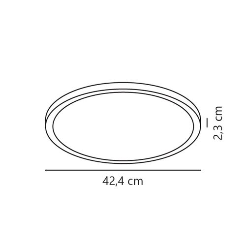 Plafonnier_c Oja Smart 42 Matière Plastique Blanc, H.2.3 - Ip20 - LED Module / Intérieur