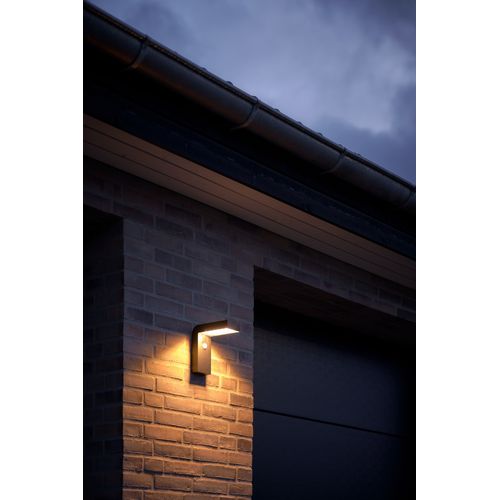 Applique Murale Alya Solar Matière Plastique Noir, H.20 - Ip44 - Solarled / Extérieur