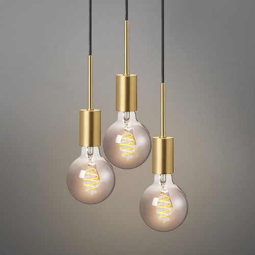 Suspension Paco 3-spot Métal Laiton, H.17.3 - Ip20 - E27 / Intérieur