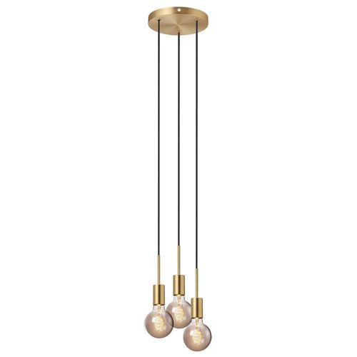 Suspension Paco 3-spot Métal Laiton, H.17.3 - Ip20 - E27 / Intérieur