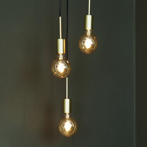 Suspension Paco 3-spot Métal Laiton, H.17.3 - Ip20 - E27 / Intérieur