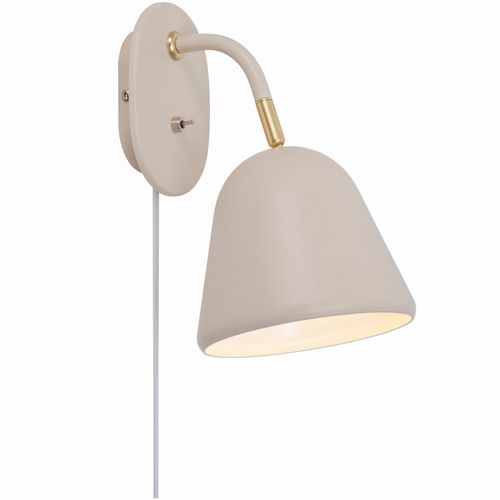 Applique Murale Fleur 15 Métal Beige, H.26.4 - Ip20 - E14 / Intérieur