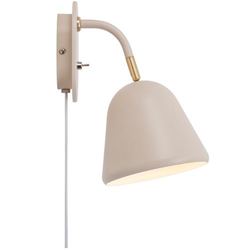 Applique Murale Fleur 15 Métal Beige, H.26.4 - Ip20 - E14 / Intérieur