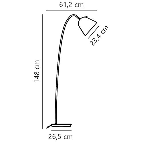 Lampadaire Fleur 24 Métal Beige, H.148 - Ip20 - E27 / Intérieur