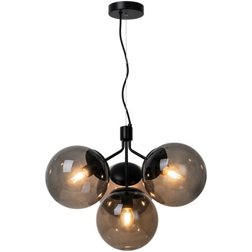 Suspension Ivona 4-spot Verrerie Noir, H.41.5 - Ip20 - E27 / Intérieur