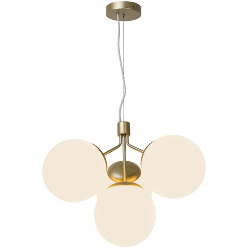 Suspension Ivona 4-spot Verrerie Laiton, H.41.5 - Ip20 - E27 / Intérieur