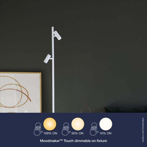 Lampadaire Omari  Métal Blanc, H.141 - Ip20 - LED Module / Intérieur