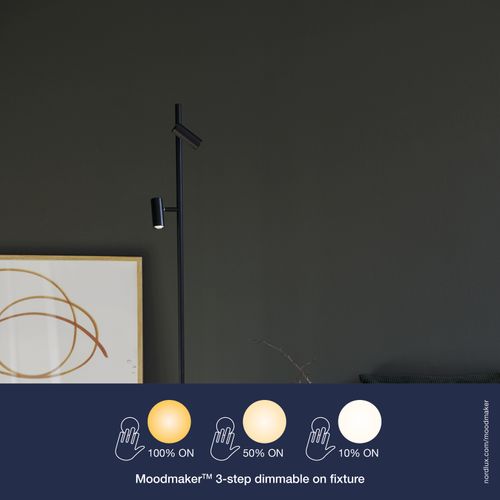 Lampadaire Omari  Métal Noir, H.141 - Ip20 - LED Module / Intérieur