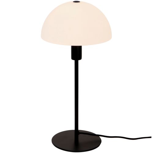 Lampe à Poser Ellen 20 Métal Noir Verre Blanc, H.40 - Ip20 - E14 / Intérieur