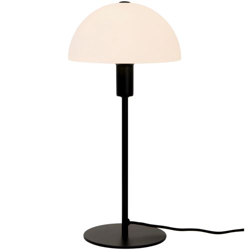 Lampe à Poser Ellen 20 Métal Noir Verre Blanc, H.40 - Ip20 - E14 / Intérieur
