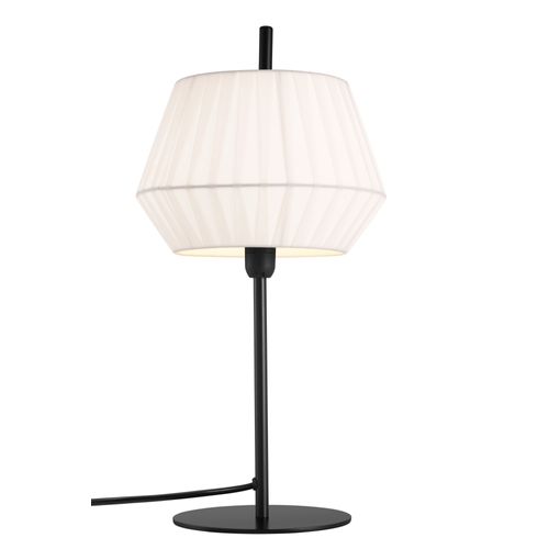 Lampe à Poser Dicte Textile Blanc, H.42.5 - Ip20 - E14 / Intérieur
