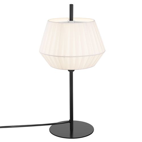 Lampe à Poser Dicte Textile Blanc, H.42.5 - Ip20 - E14 / Intérieur