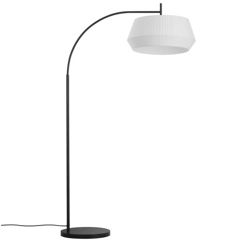 Lampadaire Dicte  Textile Blanc, H.180 - Ip20 - E27 / Intérieur