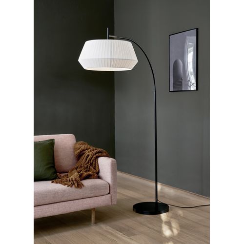 Lampadaire Dicte  Textile Blanc, H.180 - Ip20 - E27 / Intérieur