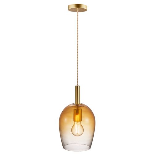 Suspension Uma 18 Verrerie Ambre, H.30.5 - Ip20 - E27 / Intérieur