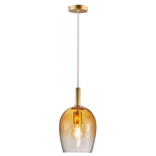 Suspension Uma 18 Verrerie Ambre, H.30.5 - Ip20 - E27 / Intérieur