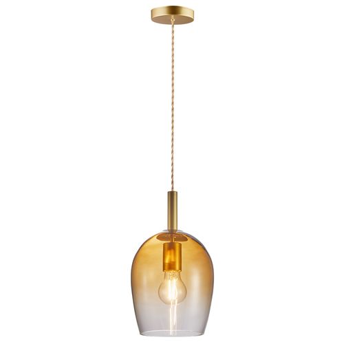 Suspension Uma 18 Verrerie Ambre, H.30.5 - Ip20 - E27 / Intérieur