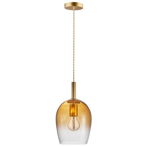 Suspension Uma 18 Verrerie Ambre, H.30.5 - Ip20 - E27 / Intérieur