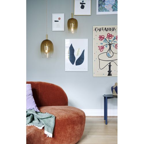 Suspension Uma 18 Verrerie Ambre, H.30.5 - Ip20 - E27 / Intérieur