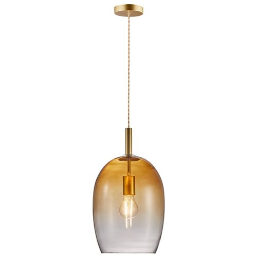Suspension Uma 23 Verrerie Ambre, H.39.5 - Ip20 - E27 / Intérieur