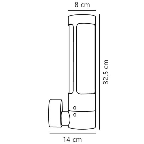Applique Murale Helix  Corteen Corten, H.32.5 - Ip44 - Gu10 / Extérieur