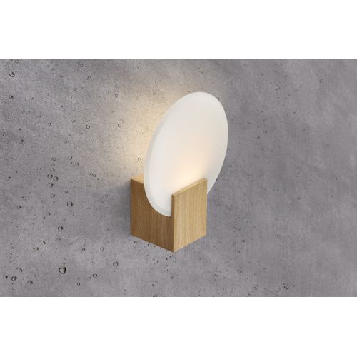 Applique Murale Luminaire Hester Matière Plastique Feuille De Bois H. 25,5 Ip44 -intérieur