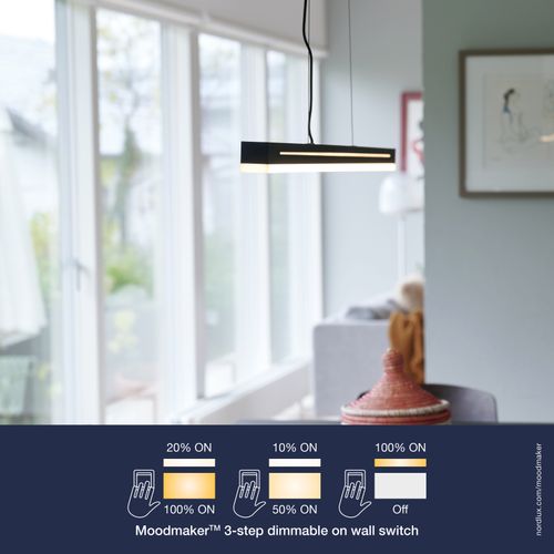 Suspension Skylar Aluminium Noir, H.4.2 - Ip20 - LED Module / Intérieur