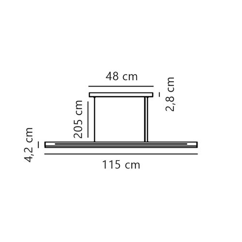 Suspension Skylar Aluminium Noir, H.4.2 - Ip20 - LED Module / Intérieur