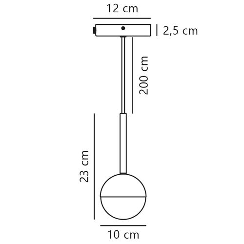 Suspension Contina Métal Laiton, H.23 - Ip20 - G9 / Intérieur
